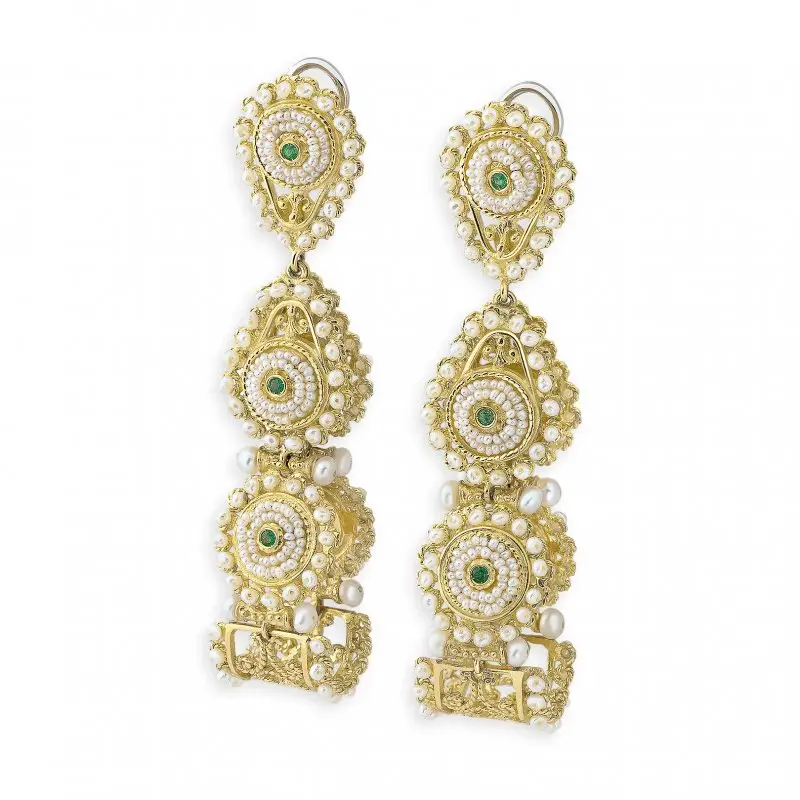 Orecchino Gerardo Sacco Da Donna In Argento E Perla