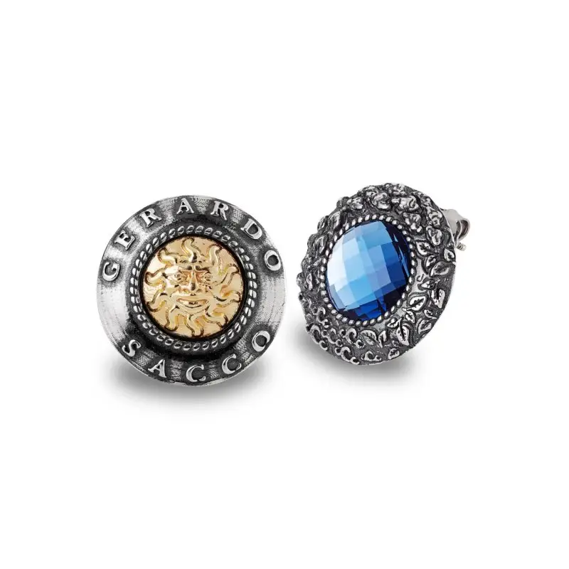 Orecchino Gerardo Sacco In Argento E Cristallo - Gs