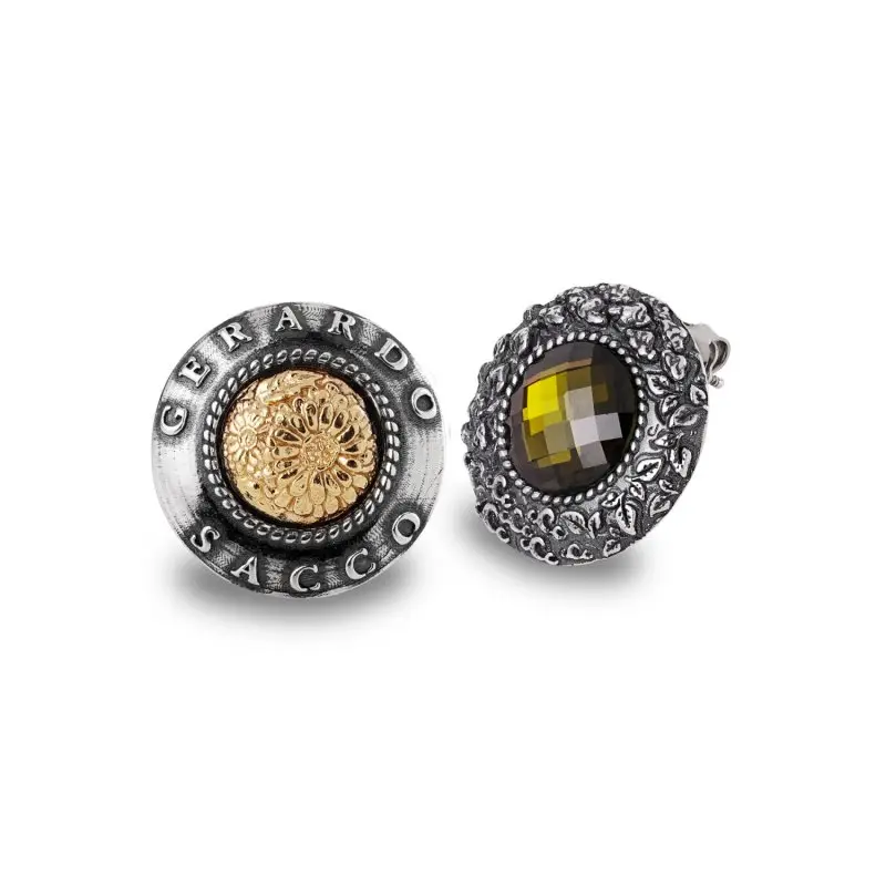 Orecchino Gerardo Sacco In Argento E Cristallo - Gs