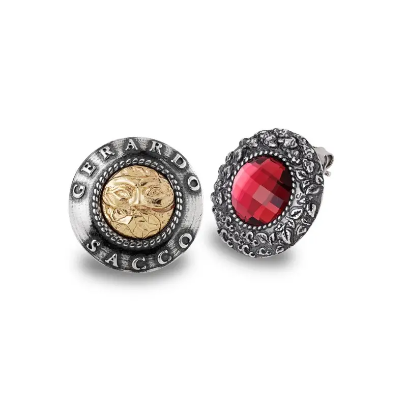 Orecchino Gerardo Sacco In Argento E Cristallo - Gs