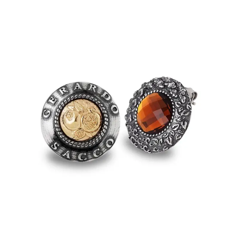 Orecchino Gerardo Sacco In Argento E Cristallo - Gs