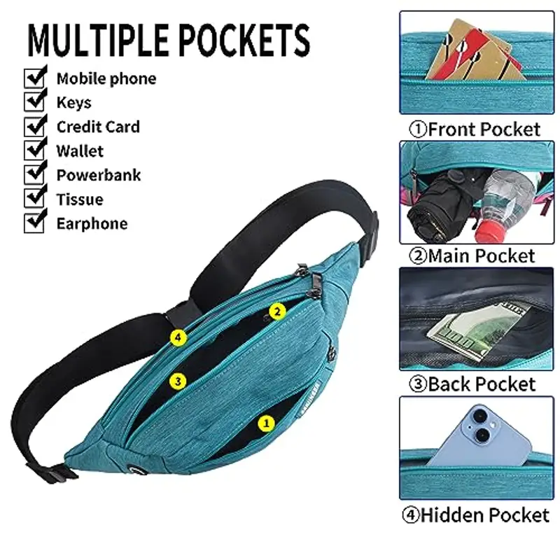 GERIINEER Marsupio Uomo Viola 2150655 miniatura 2