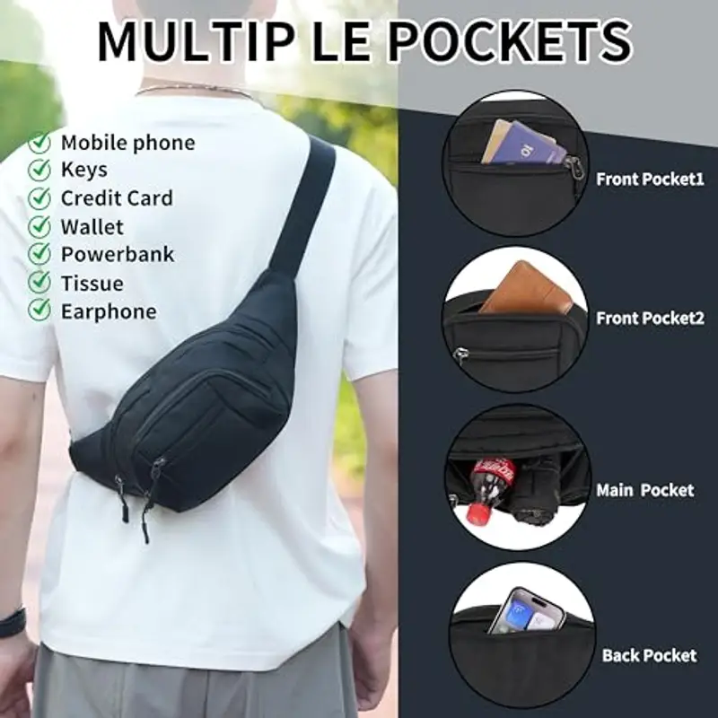 GERIINEER Marsupio Uomo Nero 2453004 miniatura 2