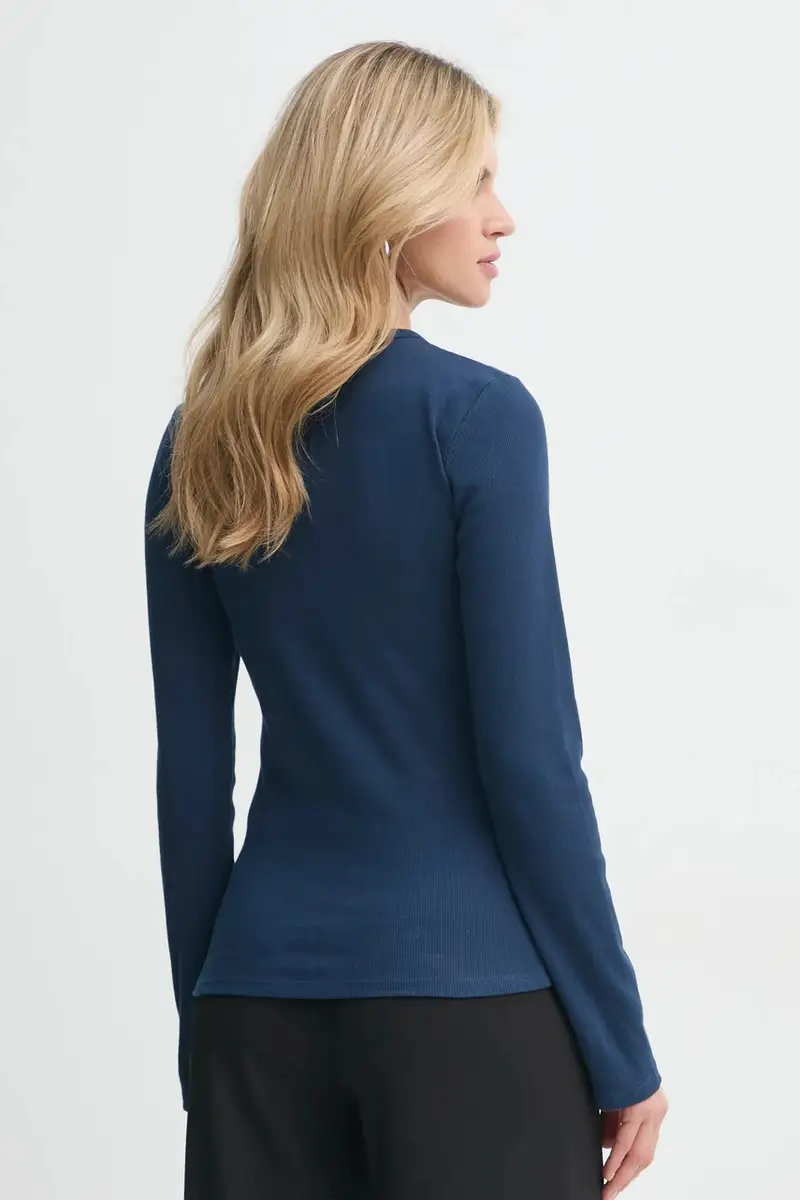 camicia a maniche lunghe donna colore blu navy 10909431 miniatura 3