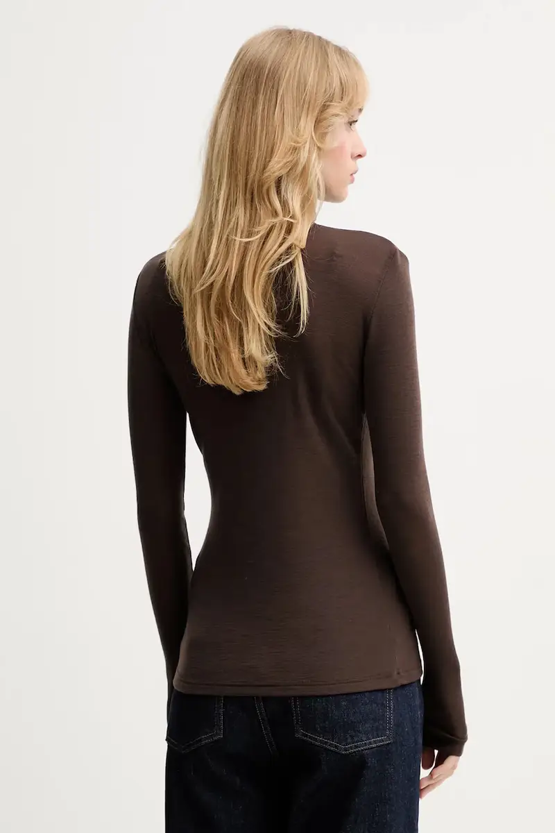 camicia a maniche lunghe donna colore marrone 10910695 miniatura 3