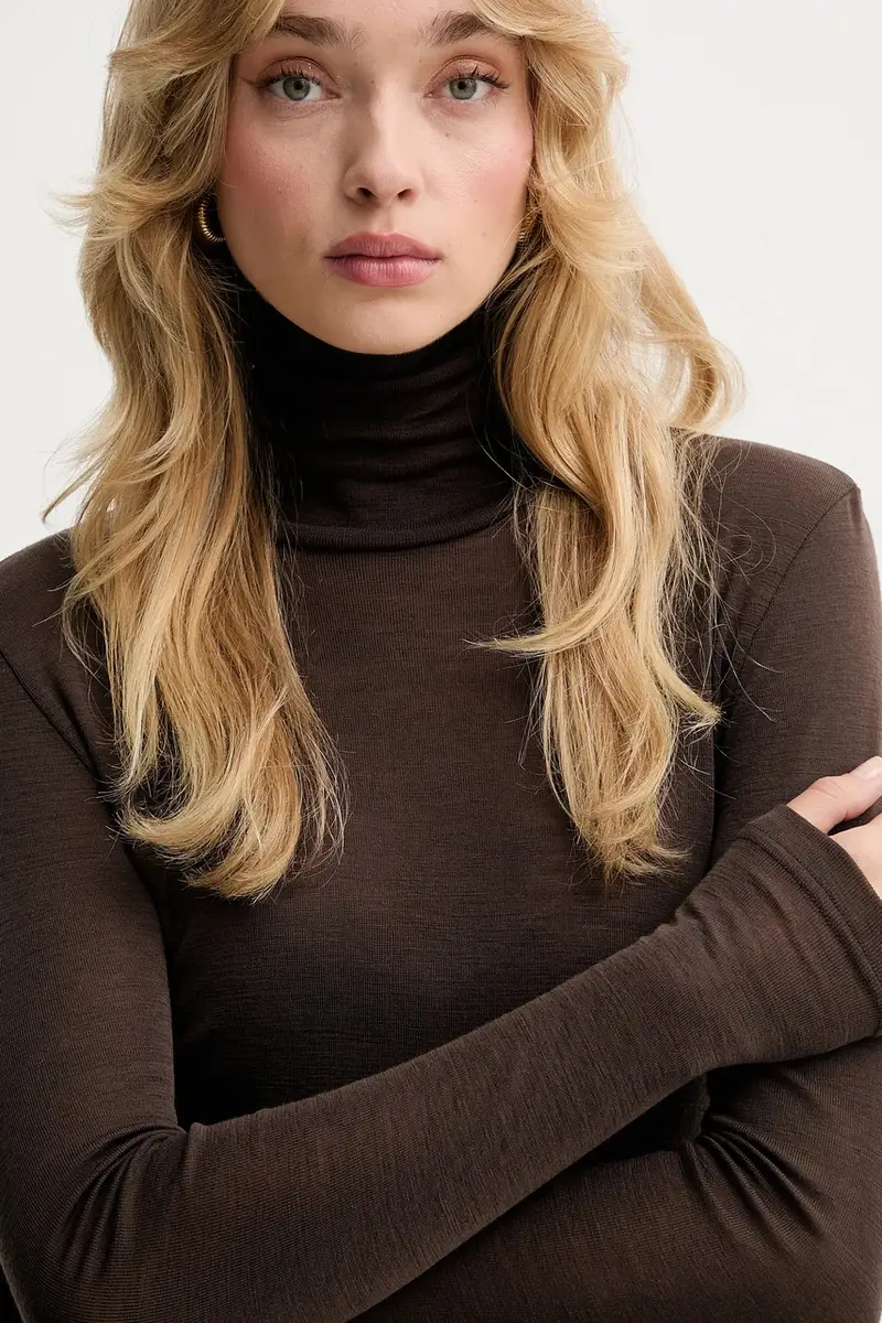 camicia a maniche lunghe donna colore marrone 10910695 miniatura 4