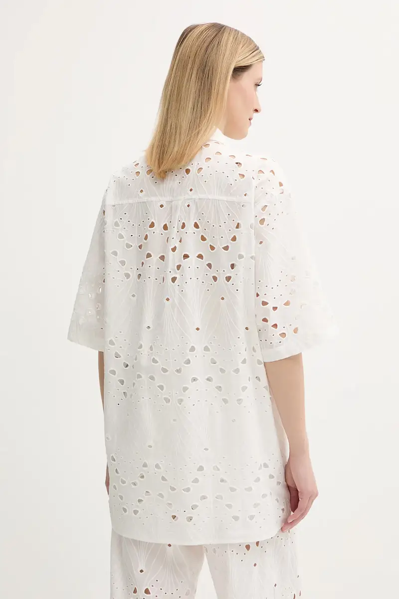 camicia in cotone donna colore bianco 10910509 miniatura 3