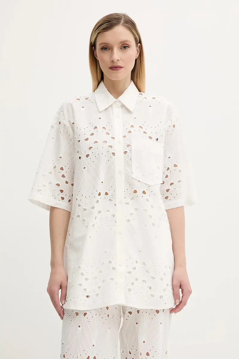 camicia in cotone donna colore bianco 10910509