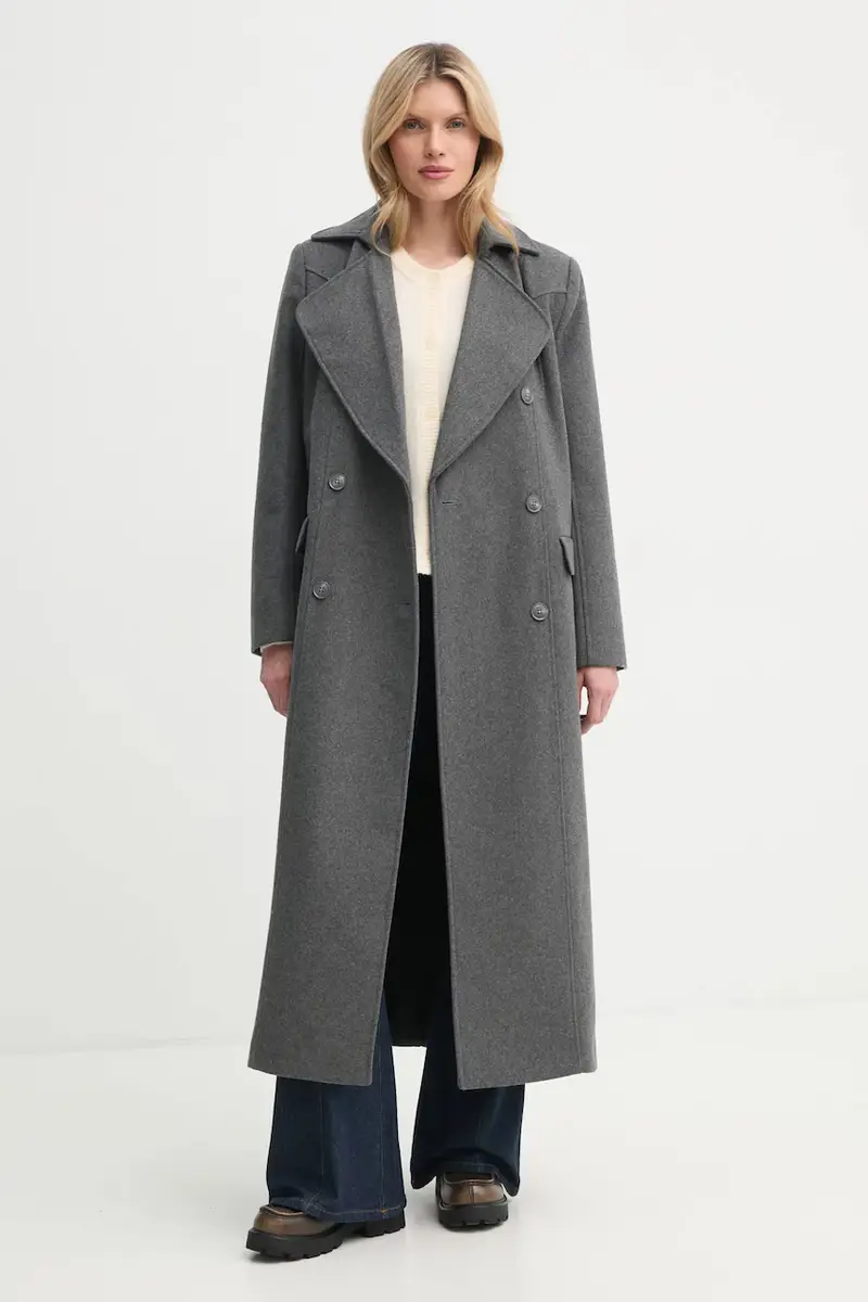 cappotto con aggiunta di lana colore grigio 10909787 miniatura 2