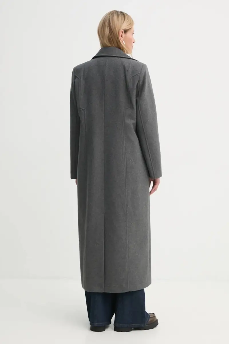 cappotto con aggiunta di lana colore grigio 10909787 miniatura 3