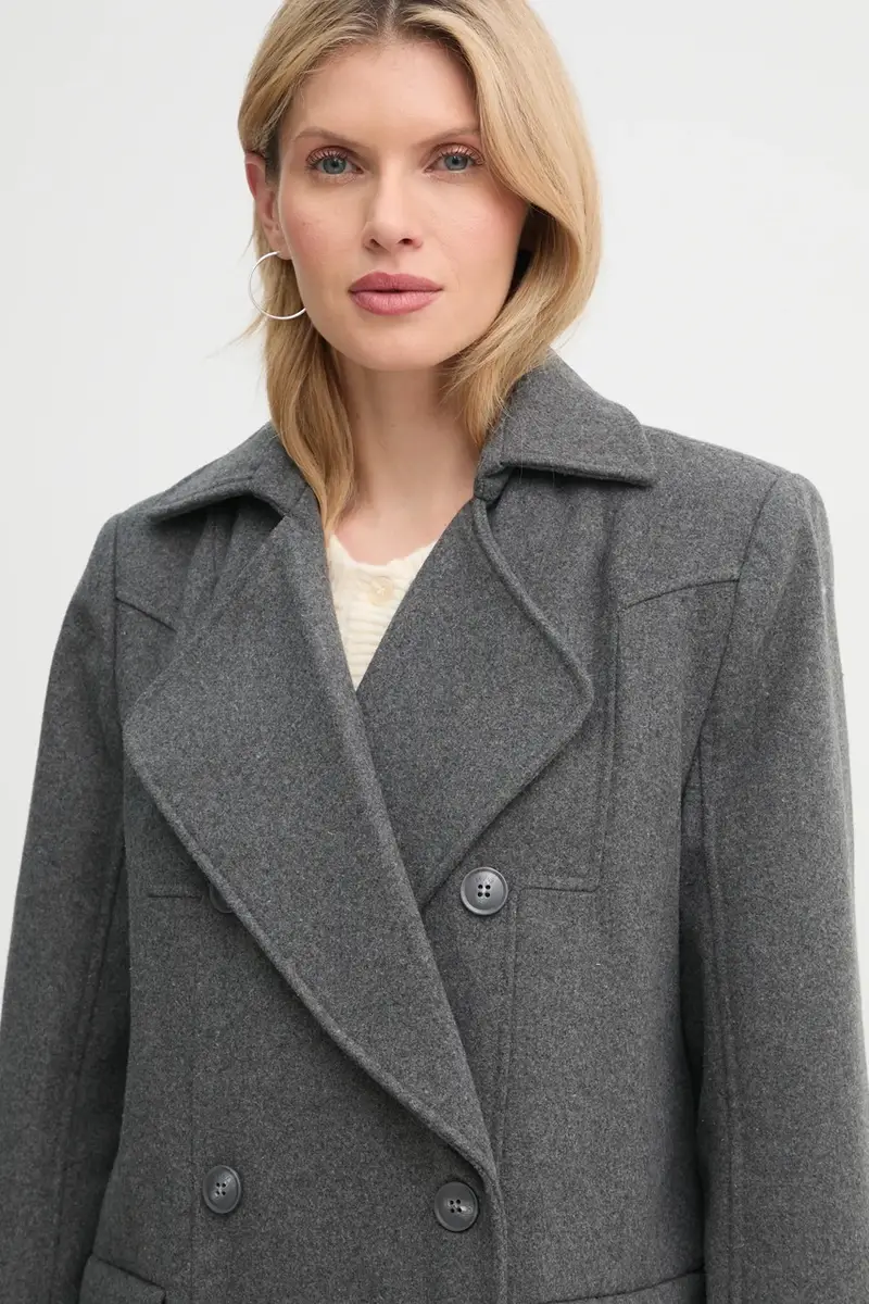 cappotto con aggiunta di lana colore grigio 10909787 miniatura 5