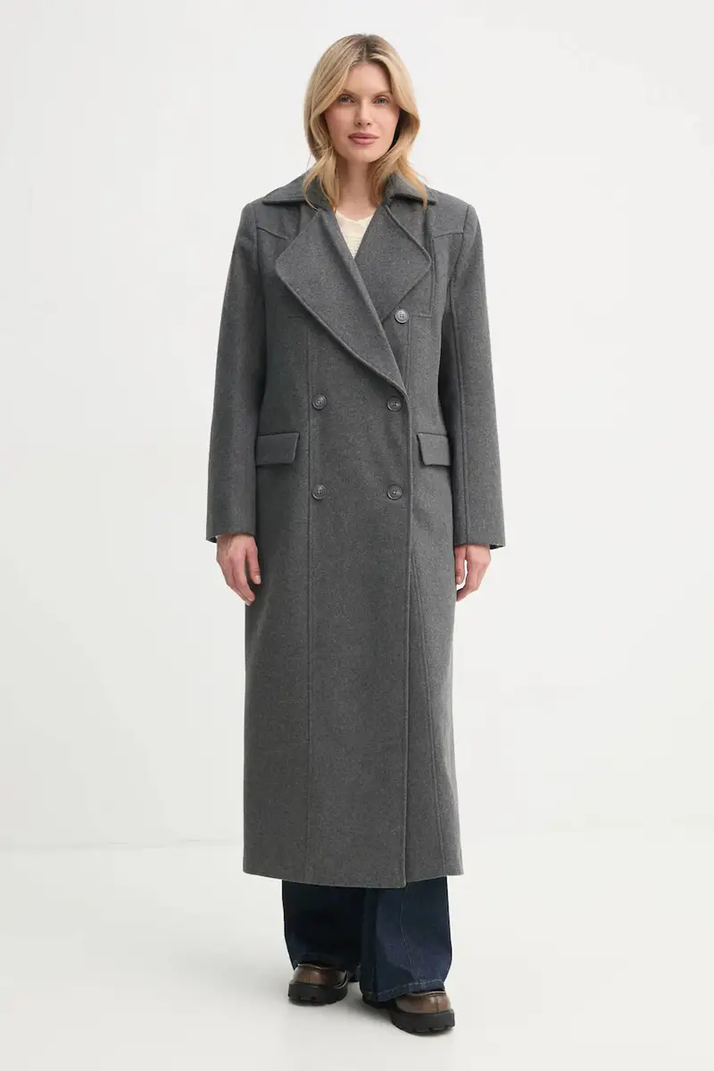 cappotto con aggiunta di lana colore grigio 10909787