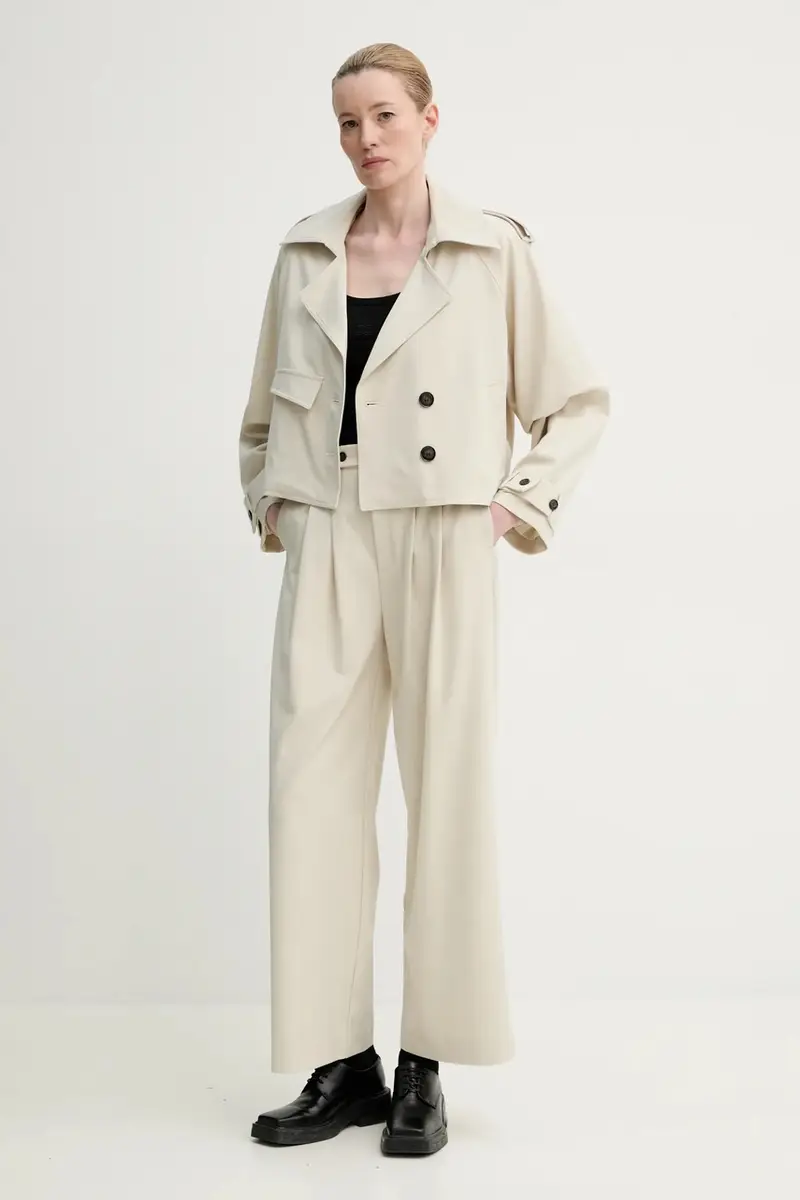 cappotto donna colore beige 10909879 miniatura 2