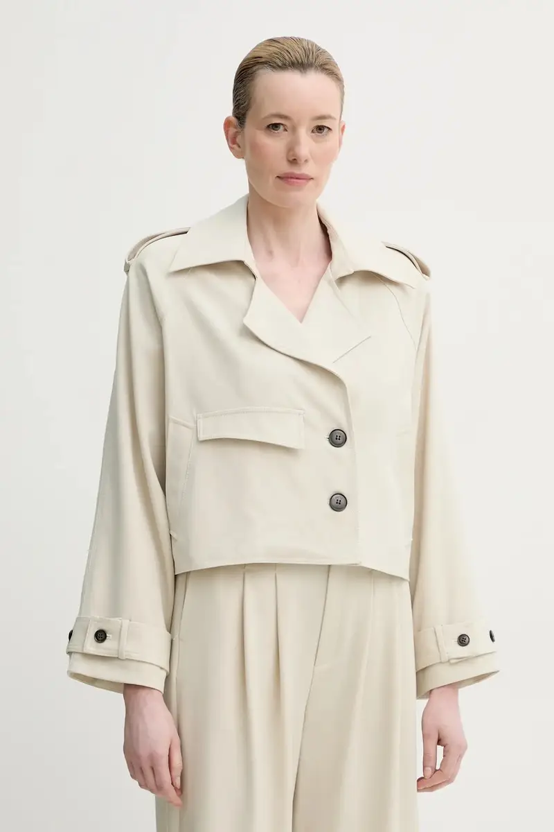 cappotto donna colore beige 10909879 miniatura 4