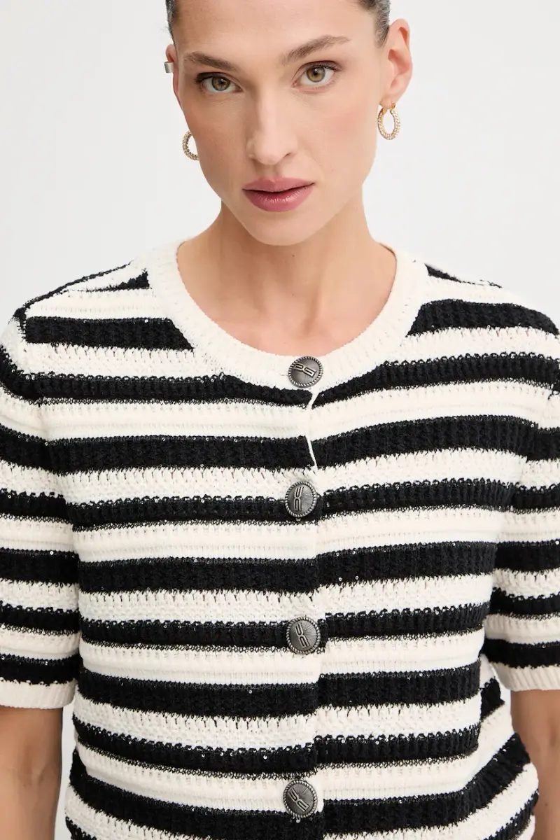 Gestuz Cardigan Donna Nero 3337750 miniatura 4