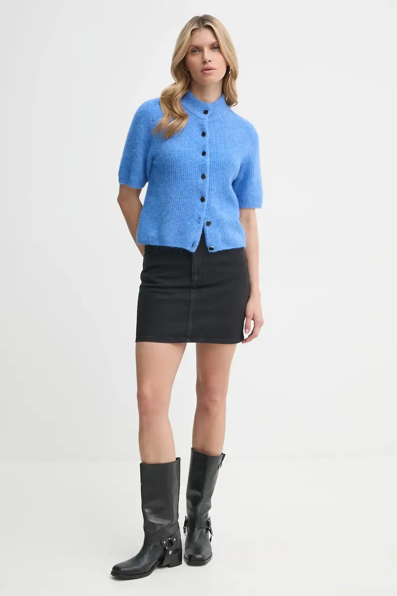 cardigan in lana colore violetto 10910034 miniatura 2