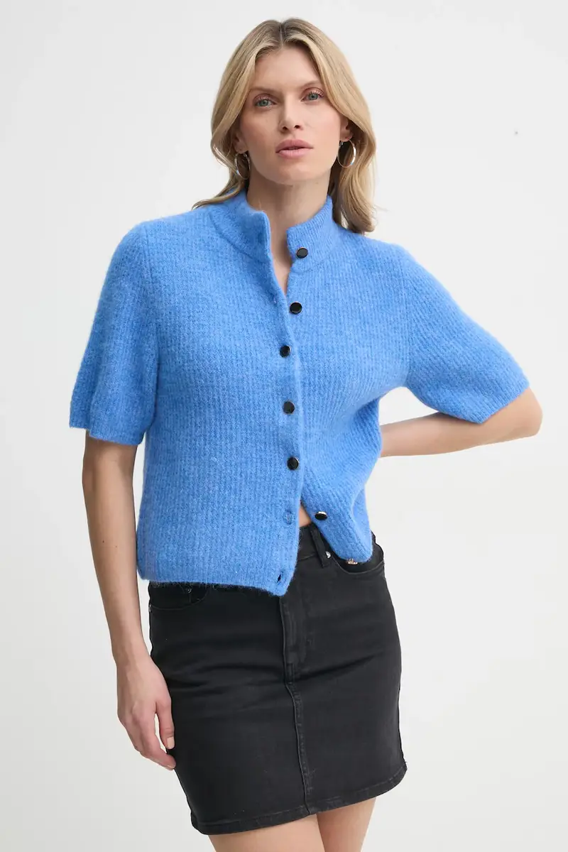 cardigan in lana colore violetto 10910034