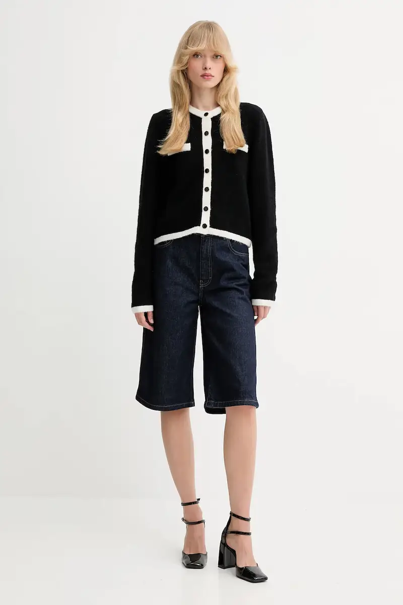 Gestuz Cardigan Donna Nero 3637397 miniatura 2