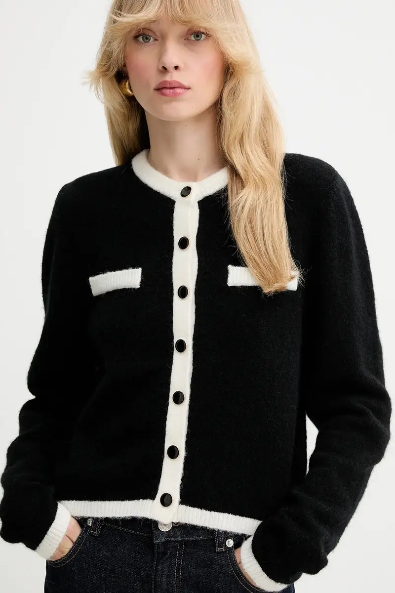 Gestuz Cardigan Donna Nero 3637397 miniatura 4