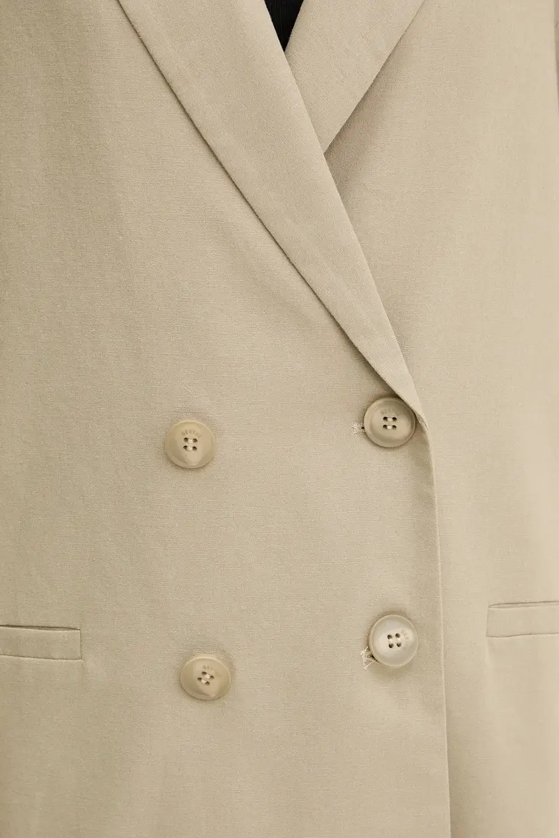 giacca in lino misto colore verde 10910285 miniatura 5