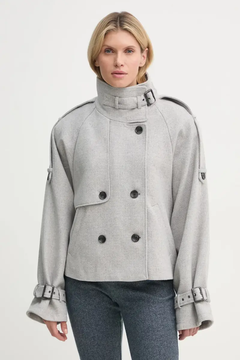 giacca in misto lana colore grigio