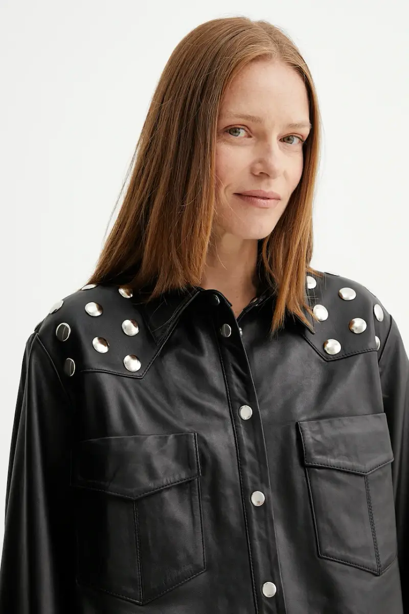 giacca in pelle colore nero 10910464 miniatura 4