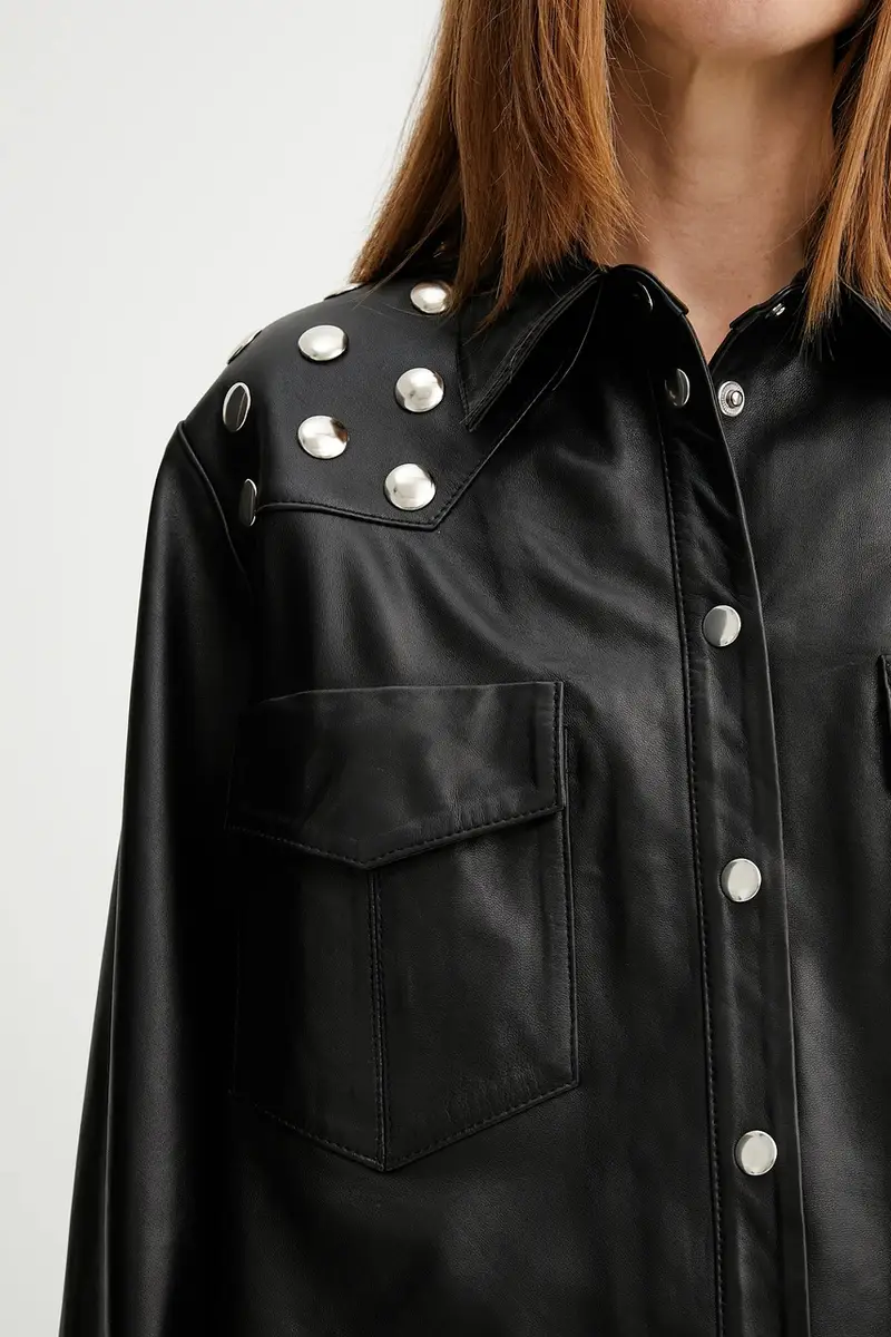 giacca in pelle colore nero 10910464 miniatura 5