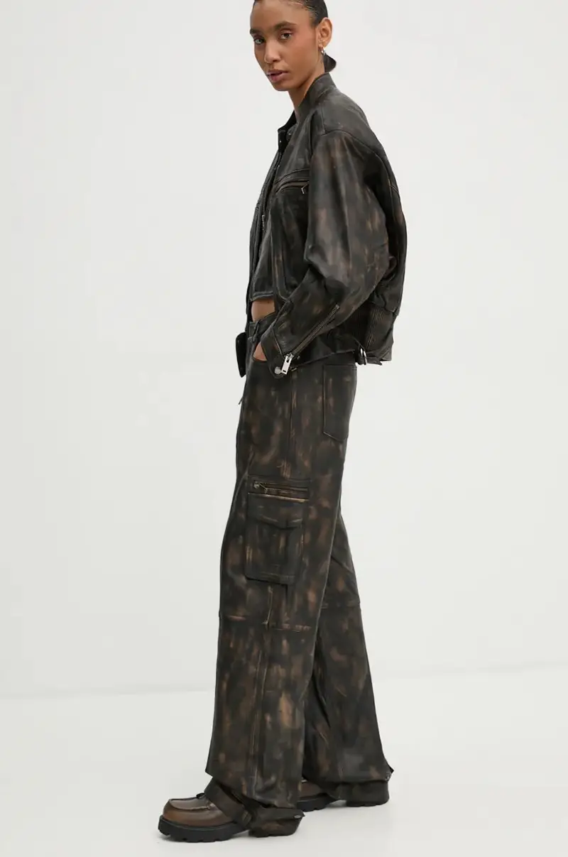 giacca in pelle donna colore nero 10909473 miniatura 5