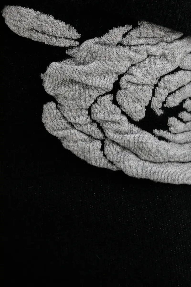 gonna con aggiunta di lana colore nero 10910595 miniatura 4