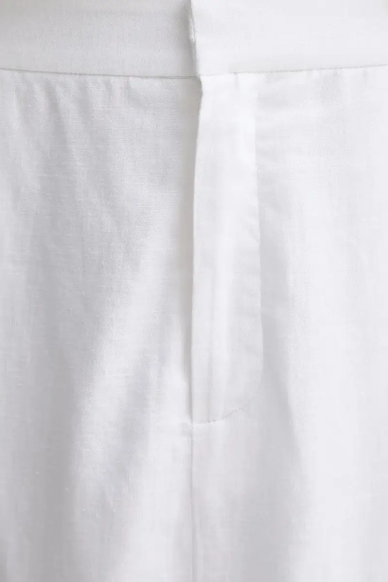 gonna con aggiunta di lino colore bianco 10910283 miniatura 5