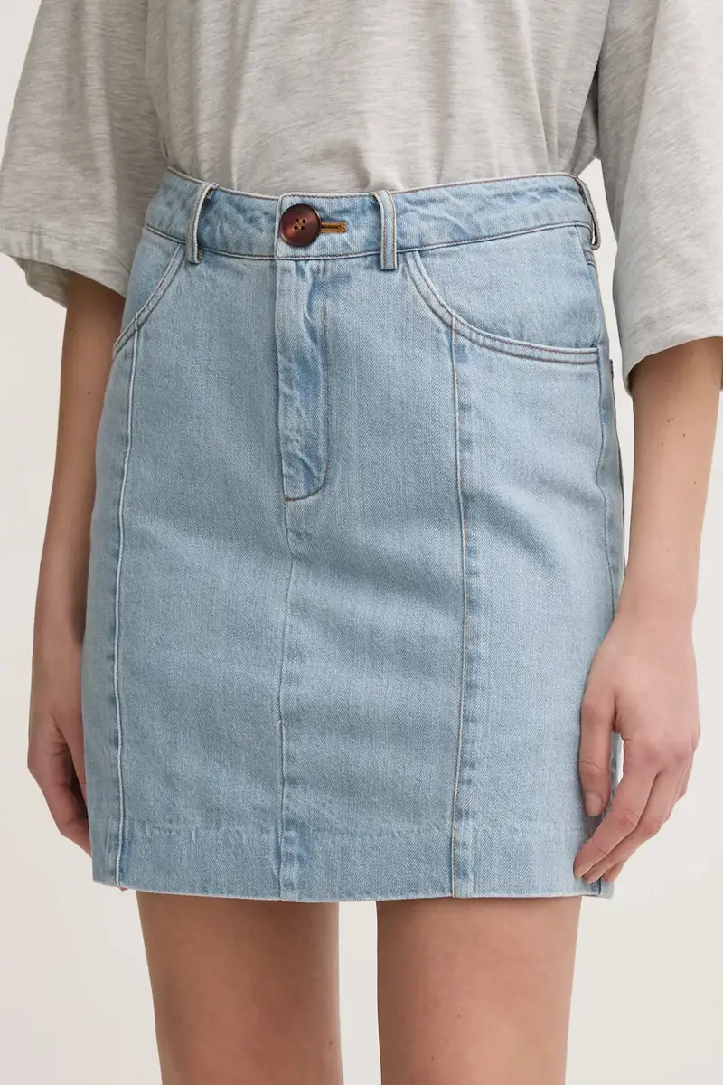 gonna di jeans colore blu 10909772