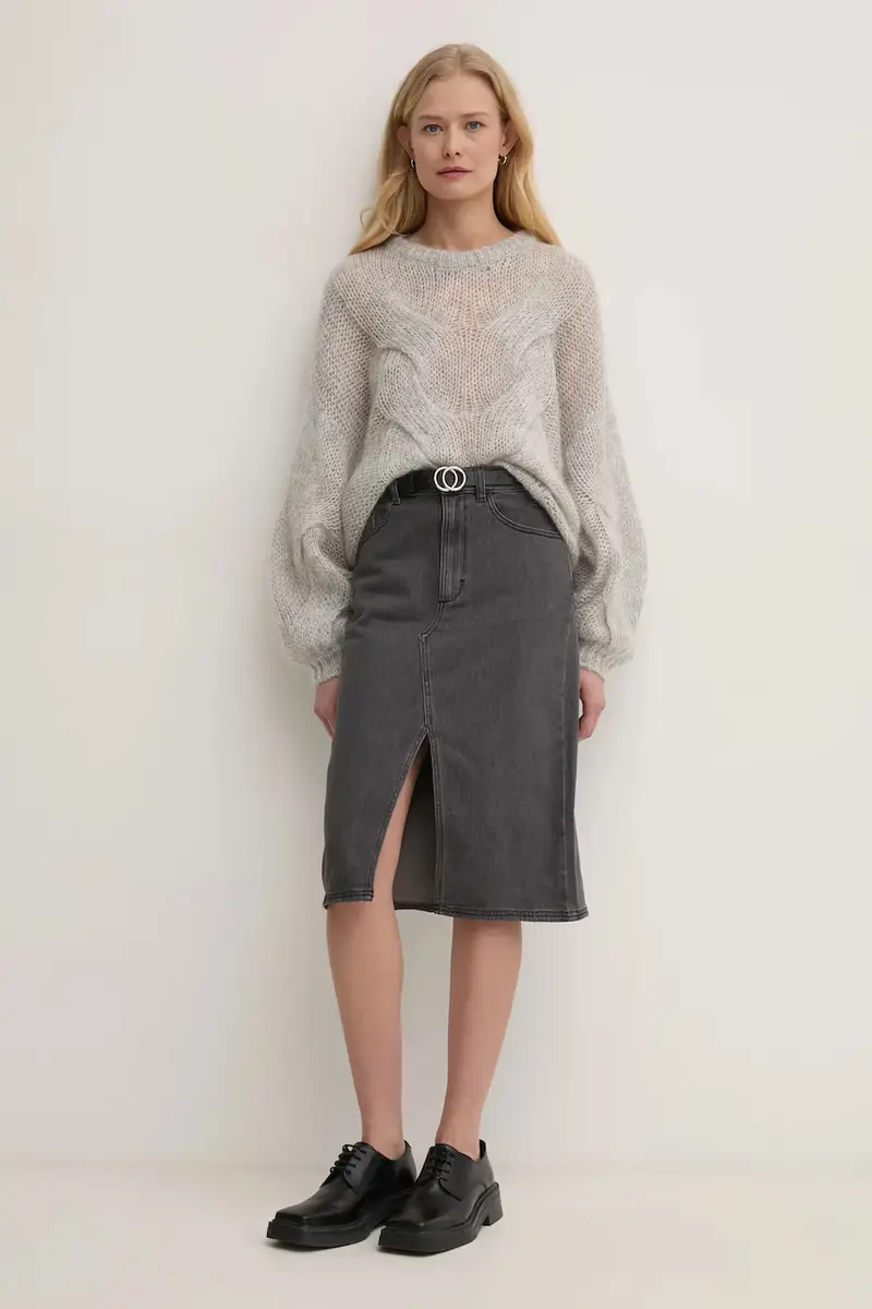 gonna di jeans colore grigio 10909237 miniatura 2