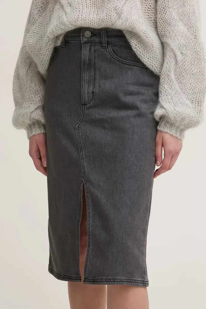 gonna di jeans colore grigio 10909237