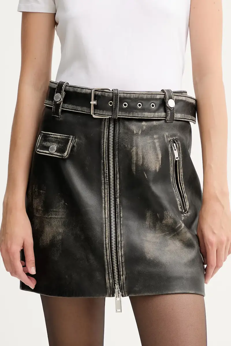 gonna in pelle colore nero 10910556