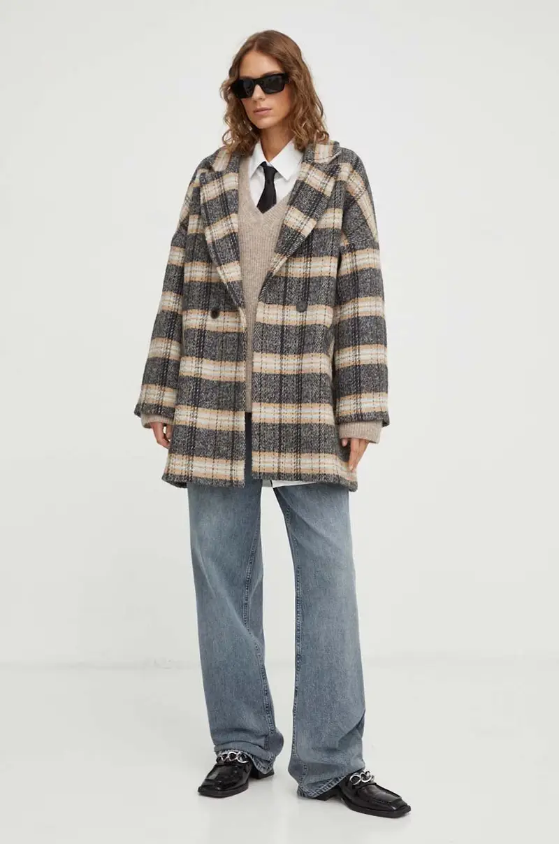 maglione in lana donna Beige miniatura 2