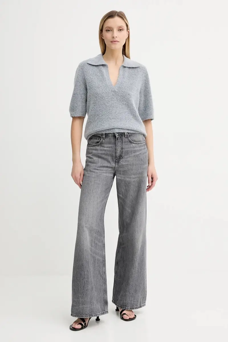 maglione in lana donna colore beige 10910035 Grigio miniatura 2