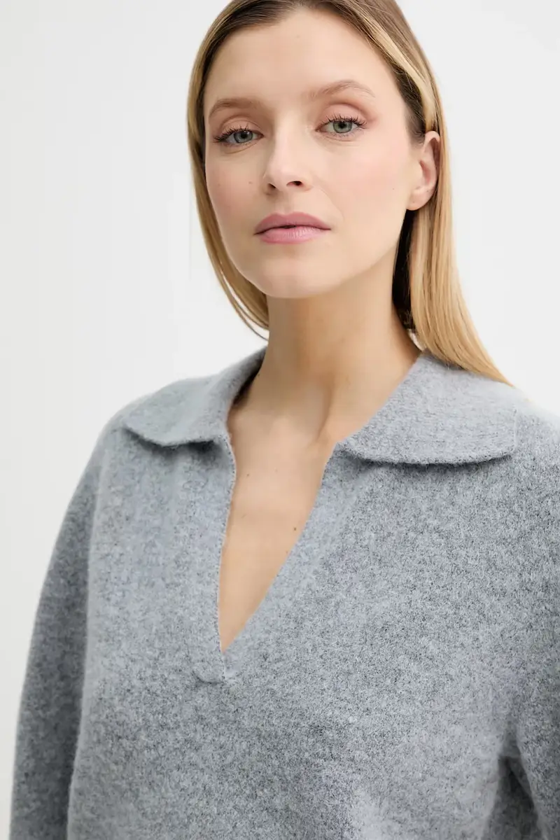 maglione in lana donna colore beige 10910035 Grigio miniatura 4