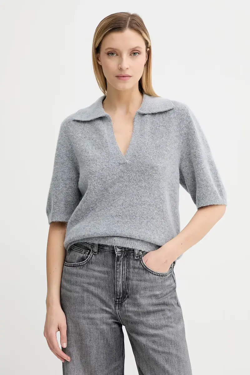 maglione in lana donna colore beige 10910035 Grigio