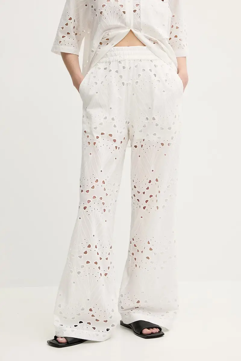 pantaloni in cotone donna colore bianco 10910510