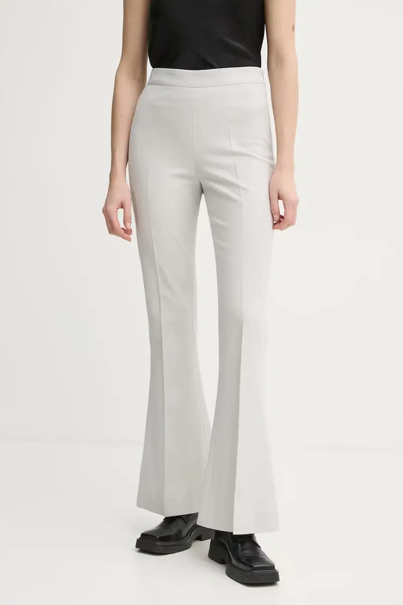 pantaloni in misto lana colore grigio 10909753