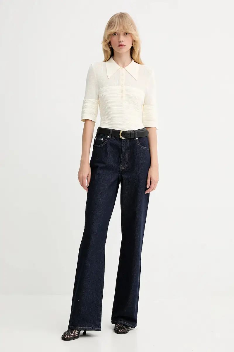 Gestuz Polo Donna Beige 3123569 miniatura 2