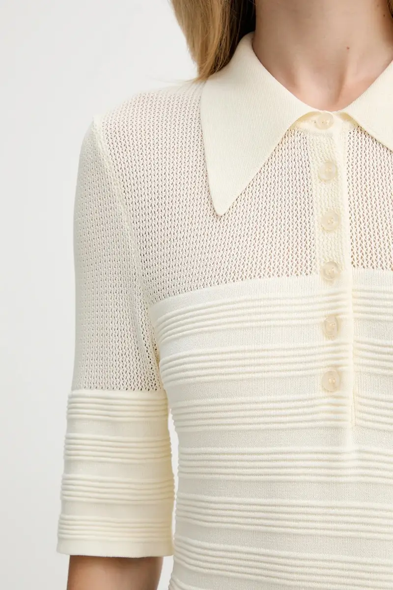 Gestuz Polo Donna Beige 3123569 miniatura 5