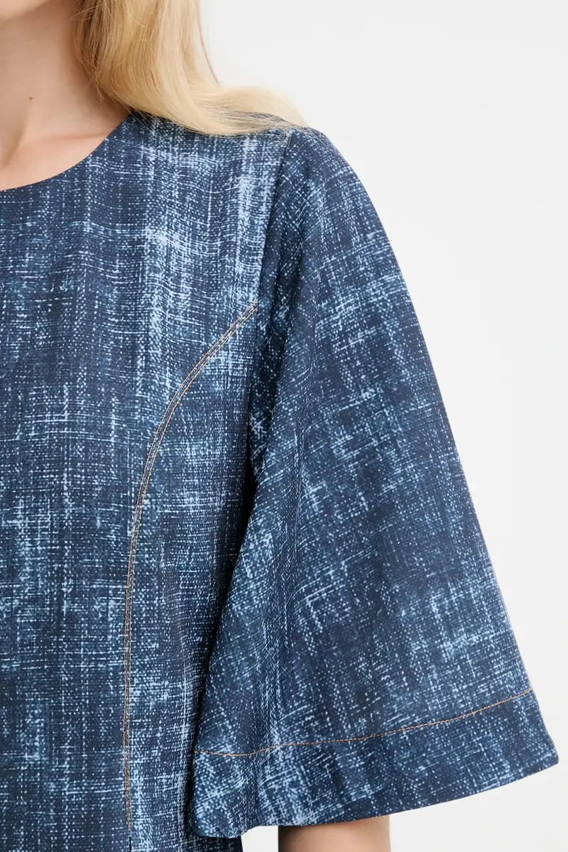 vestito colore blu navy 10910411 miniatura 5