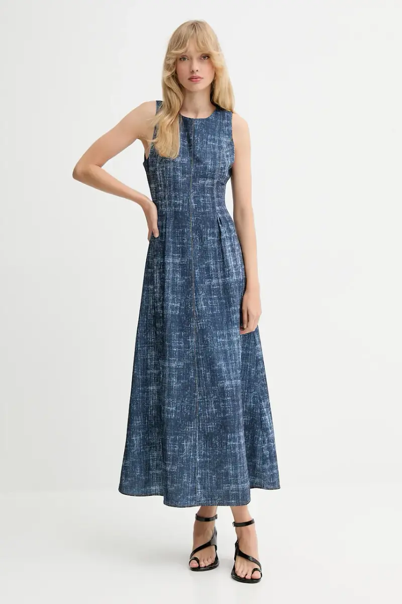 vestito colore blu navy 10910412 miniatura 3