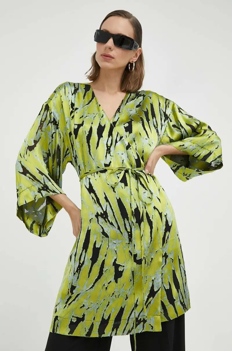 vestito con aggiunta di seta Anna Multicolore