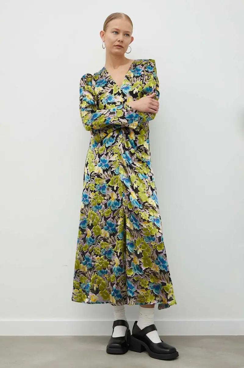 vestito con aggiunta di seta Floria Multicolore