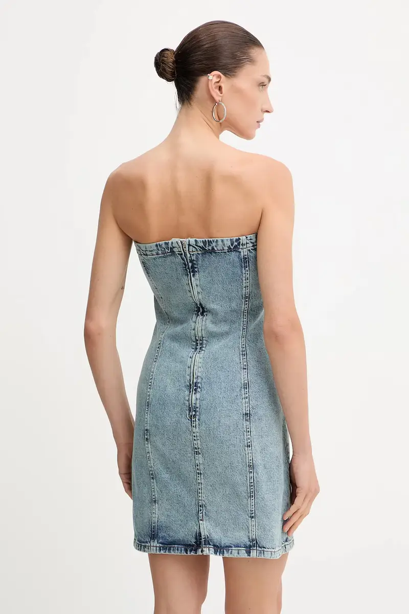 vestito di jeans colore blu 10910470 miniatura 3