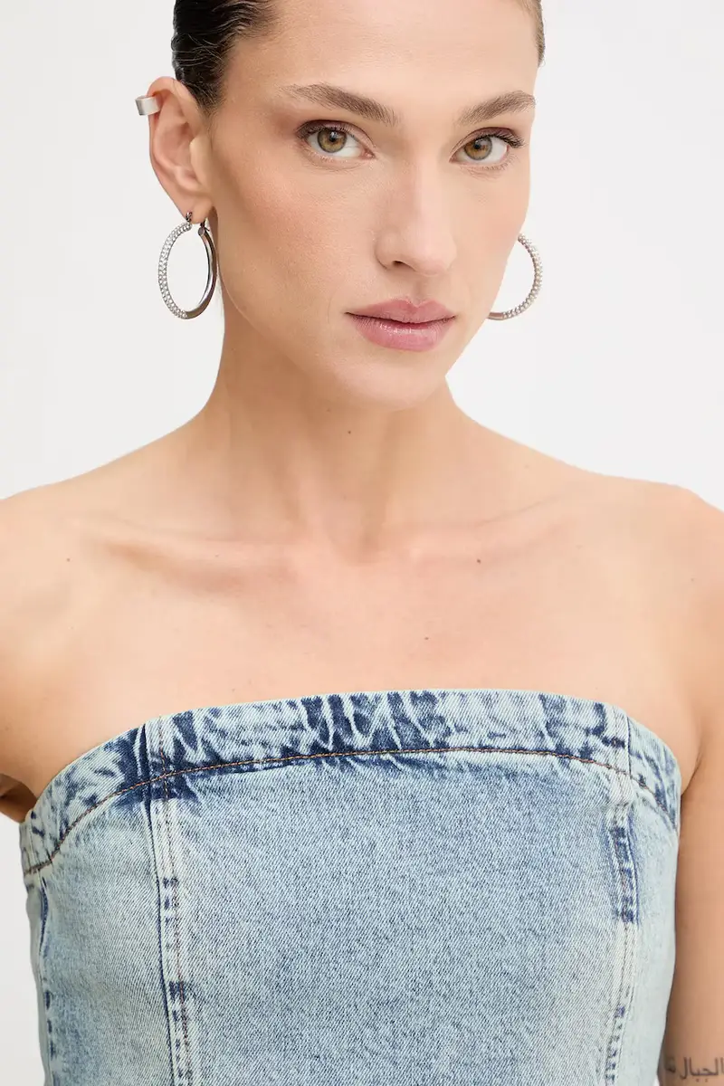 vestito di jeans colore blu 10910470 miniatura 4