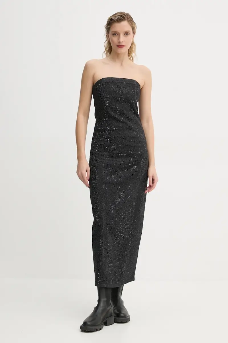 vestito di jeans colore nero 10909558