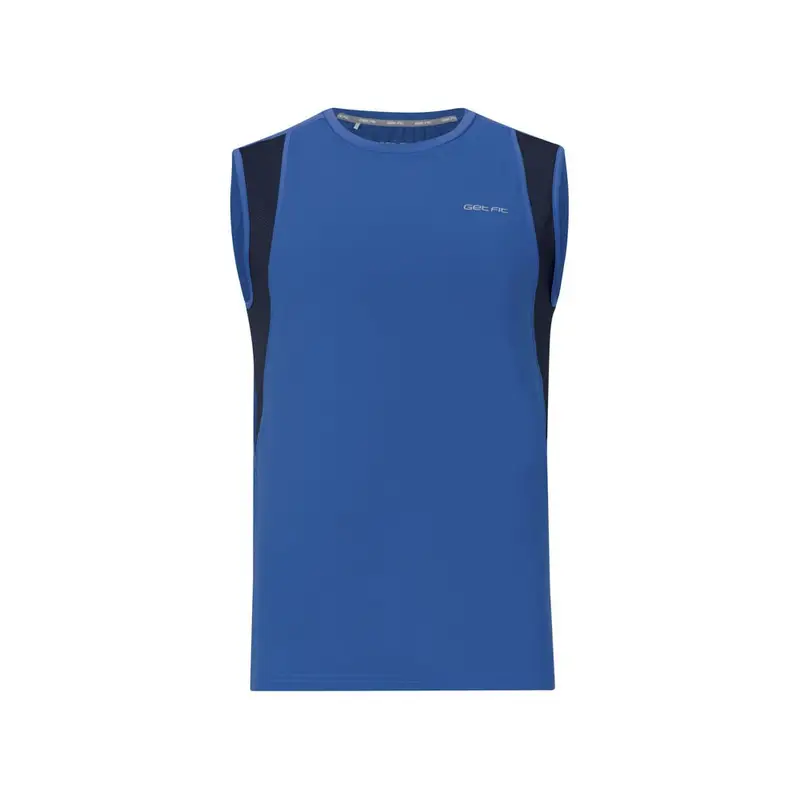 Canotta Running Brent Blu Nero Uomo S